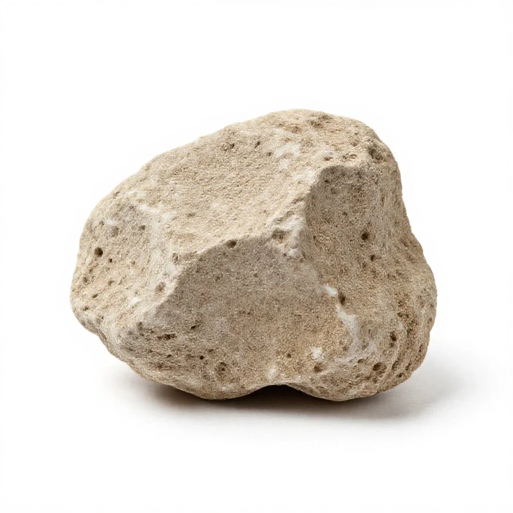 Chunk of pumice isolated on a white background
