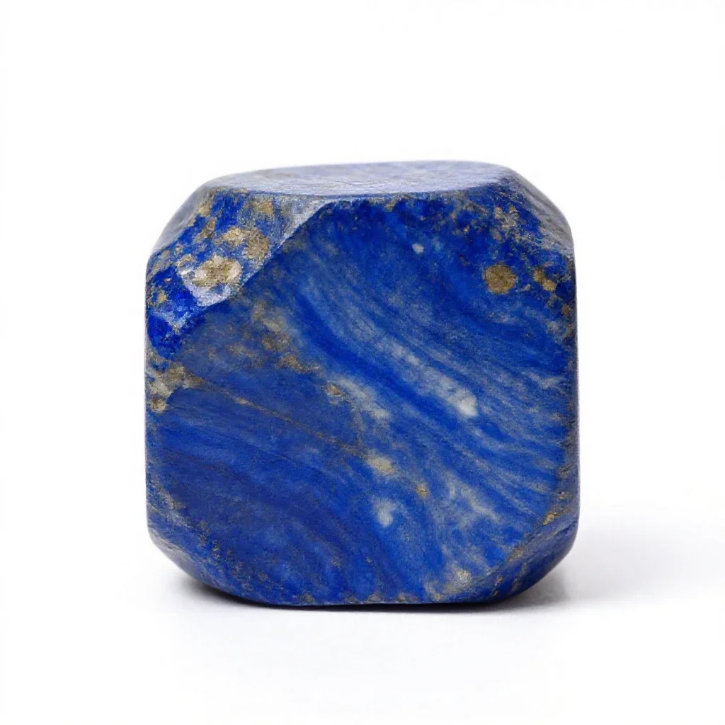 Lapis lazuli block isolated on a white background