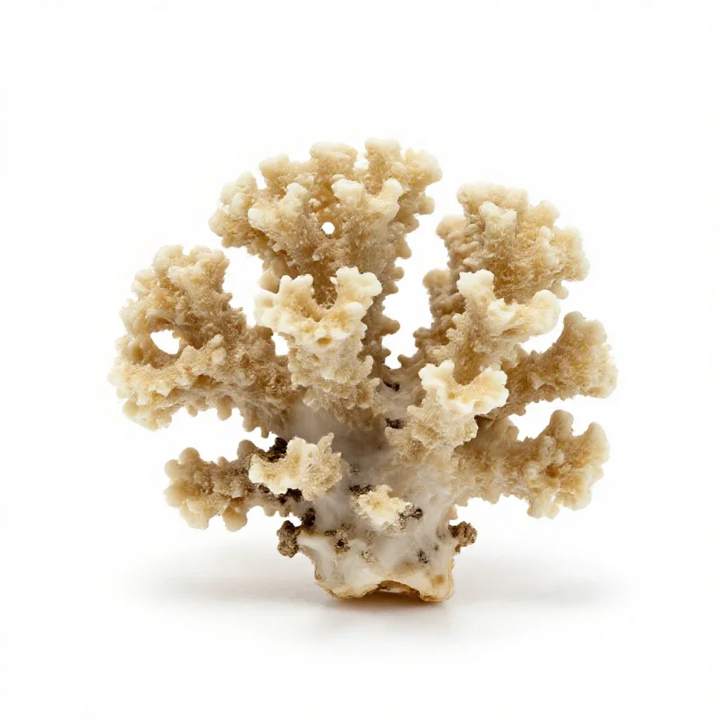 Piece of coral isolated on a white background