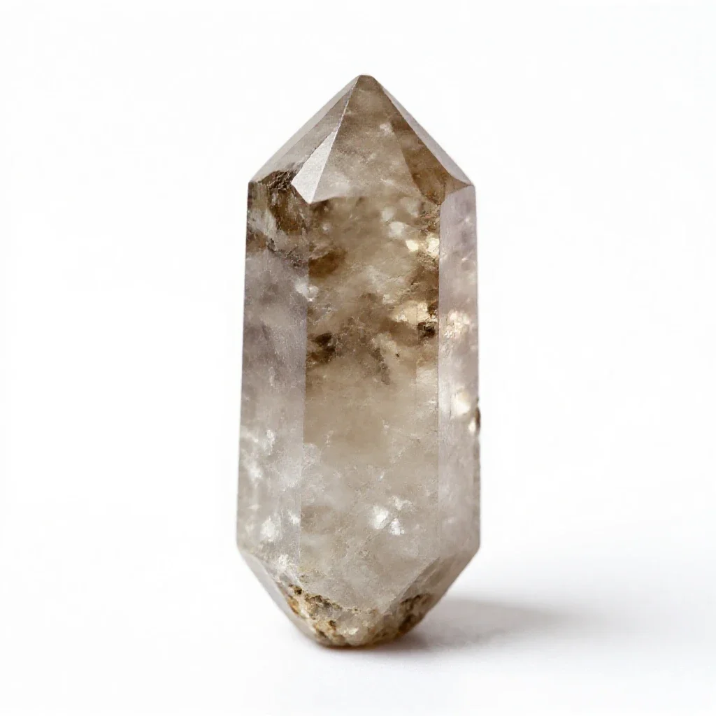 Tourmaline crystal isolated on a white background