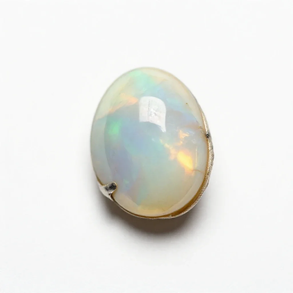 Opal specimen isolated on a white background