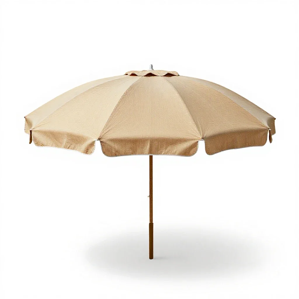 Beach umbrella isolated on a white background