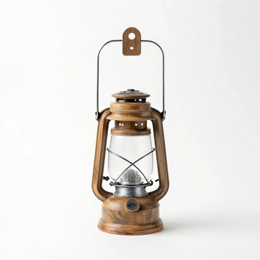 Camping lantern hook isolated on a white background