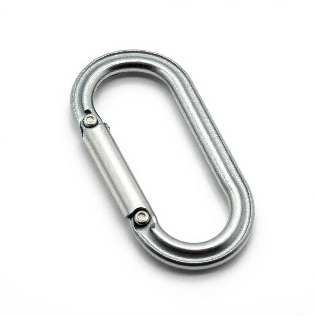 Carabiner isolated on a white background
