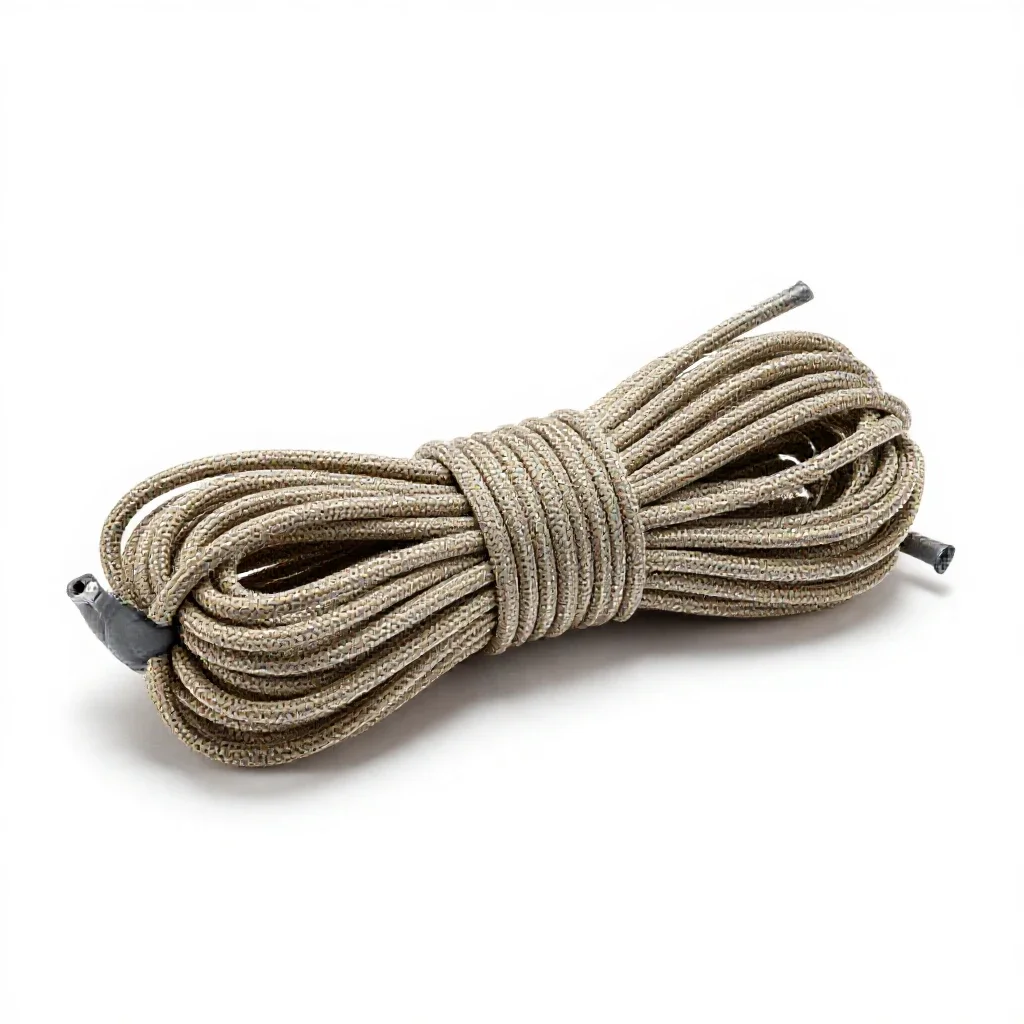 Climbing rope coil isolated on a white background