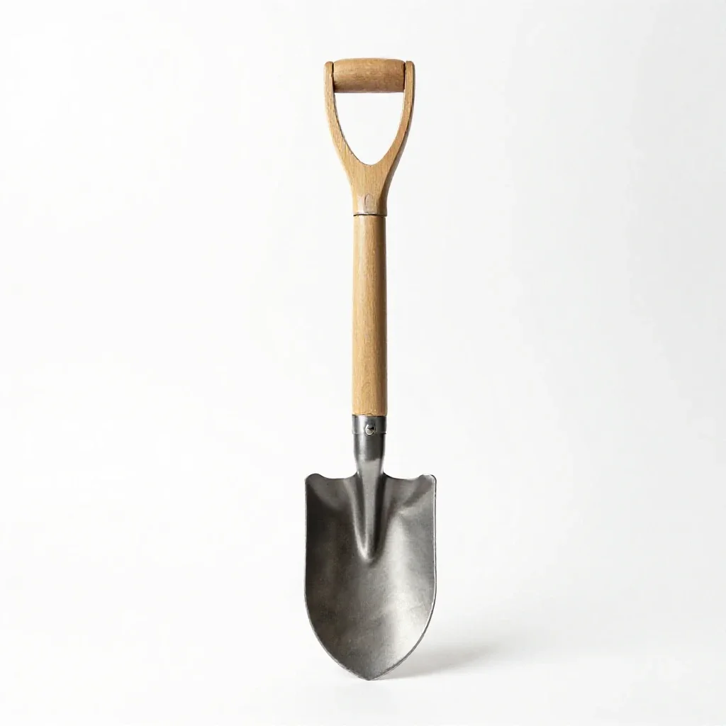 Folding shovel isolated on a white background