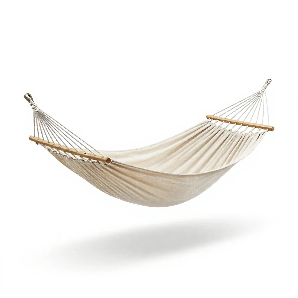 Hammock with straps isolated on a white background