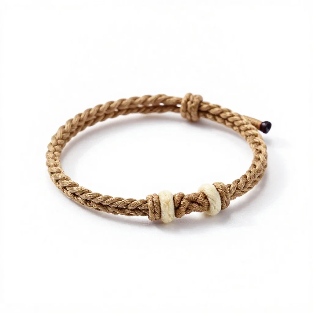 Paracord bracelet isolated on a white background
