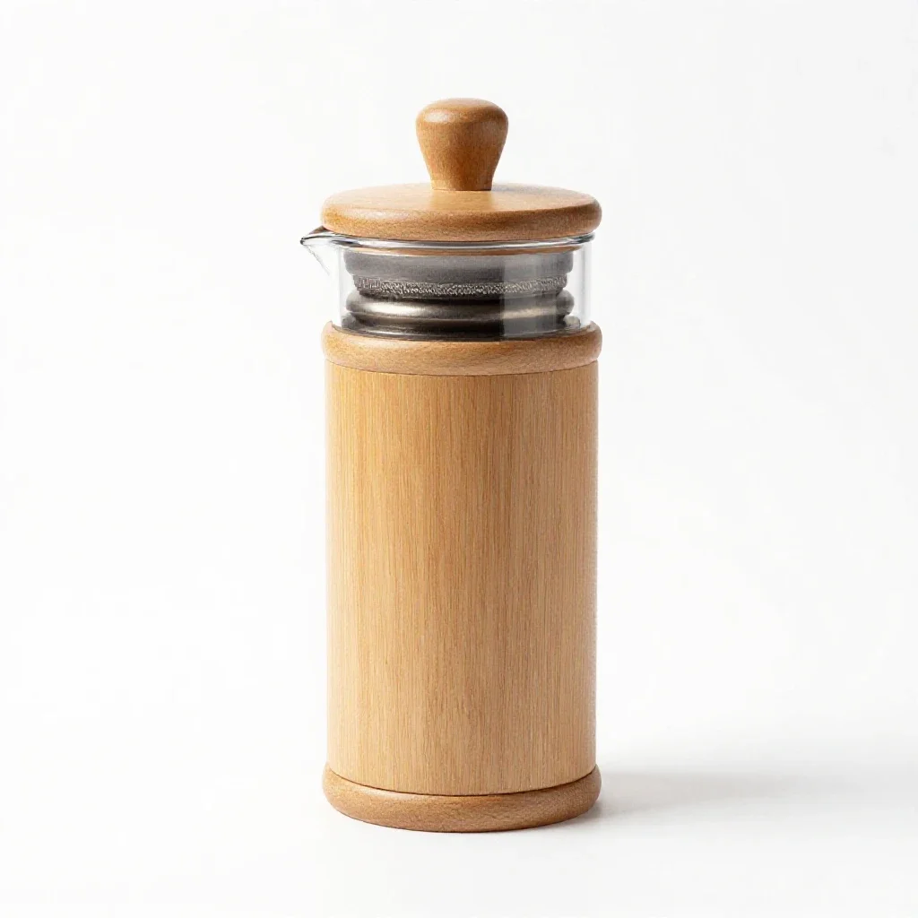 Portable espresso press isolated on a white background
