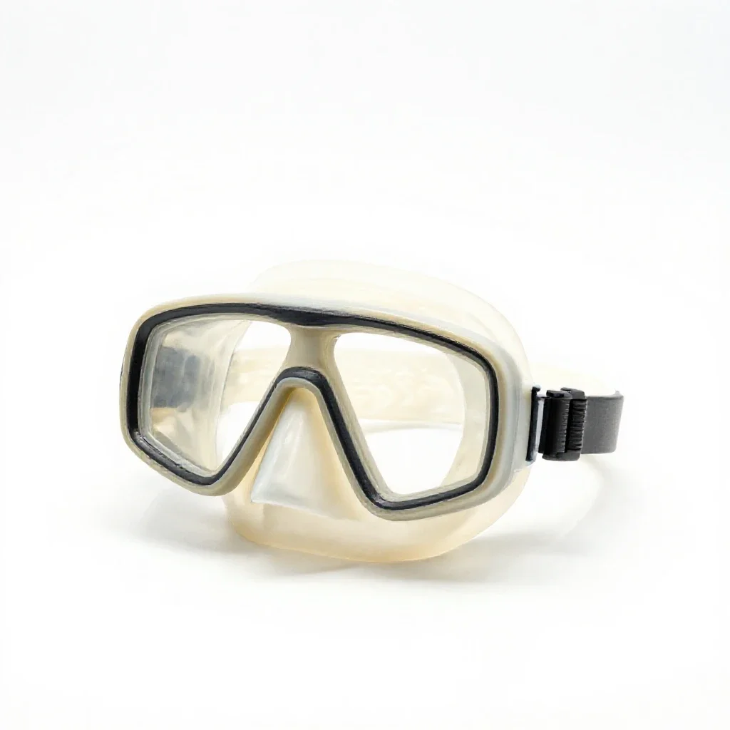 Snorkel and mask isolated on a white background