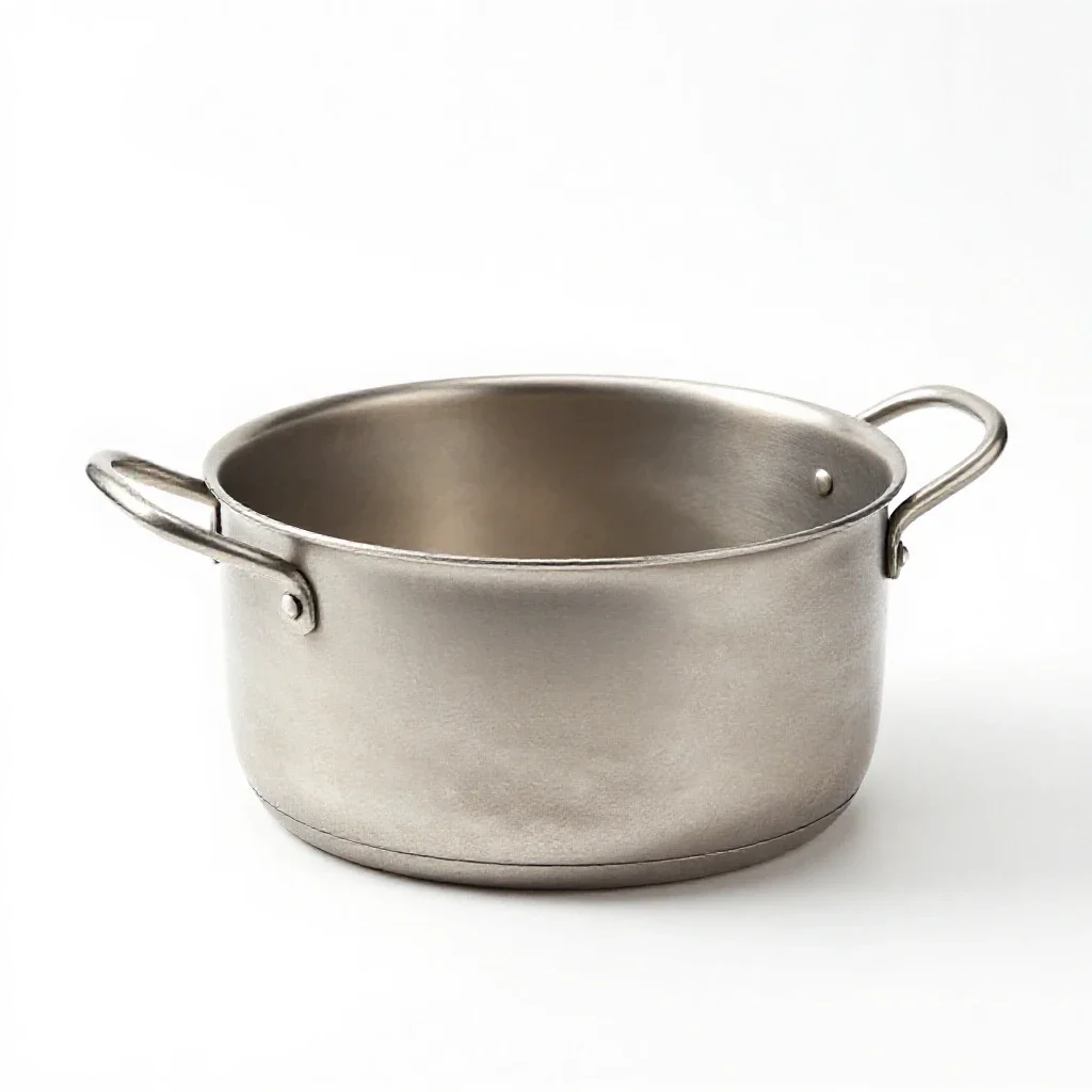 Titanium cook pot isolated on a white background