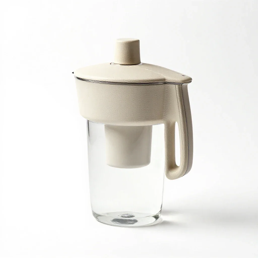 Water filter bottle isolated on a white background