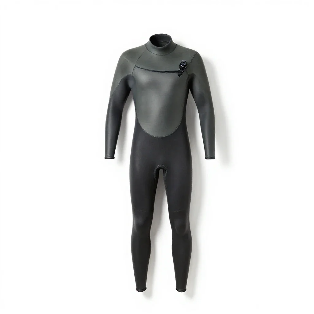 Wetsuit hanging isolated on a white background