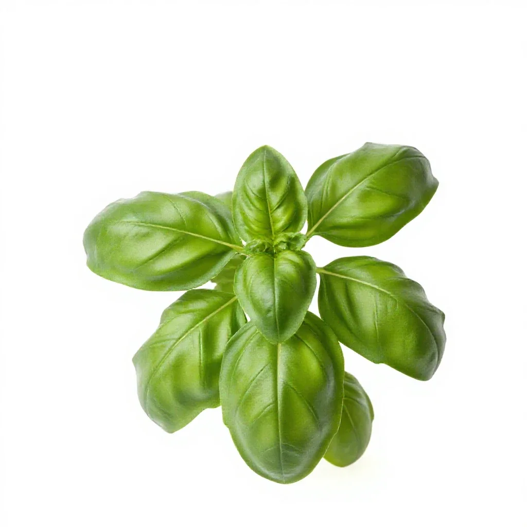 Basil plant isolated on a white background