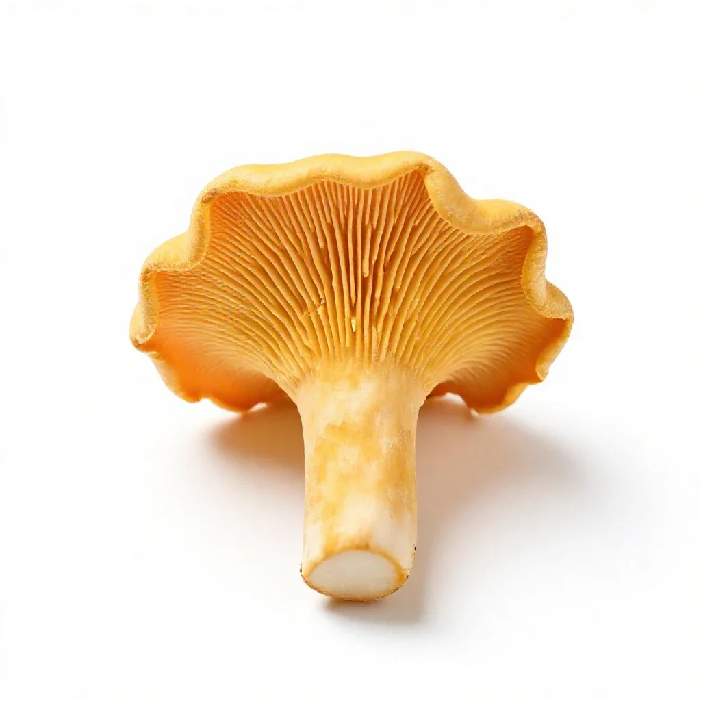 Chanterelle mushroom isolated on a white background