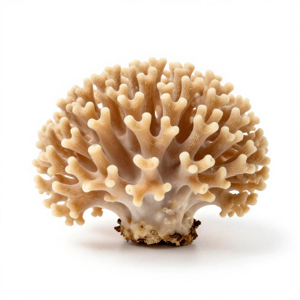 Coral fungus isolated on a white background