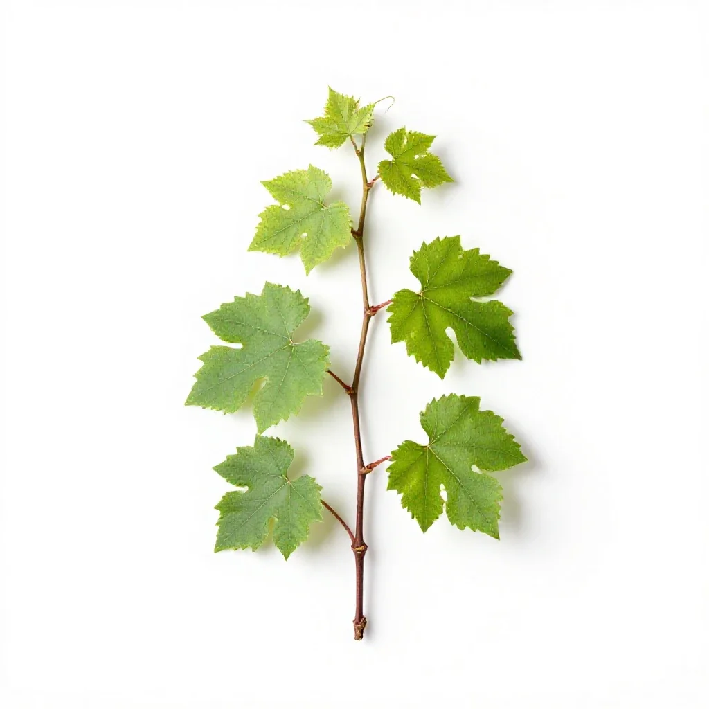 Grape vine cutting isolated on a white background