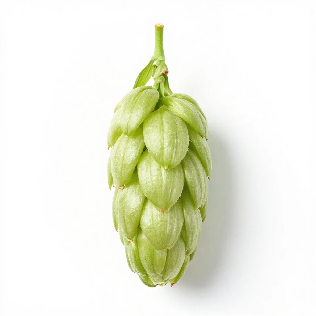Hop flower cone isolated on a white background