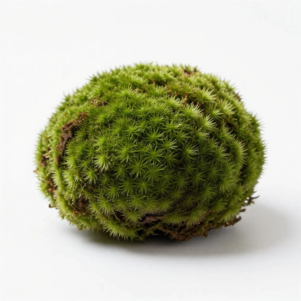 Moss ball isolated on a white background