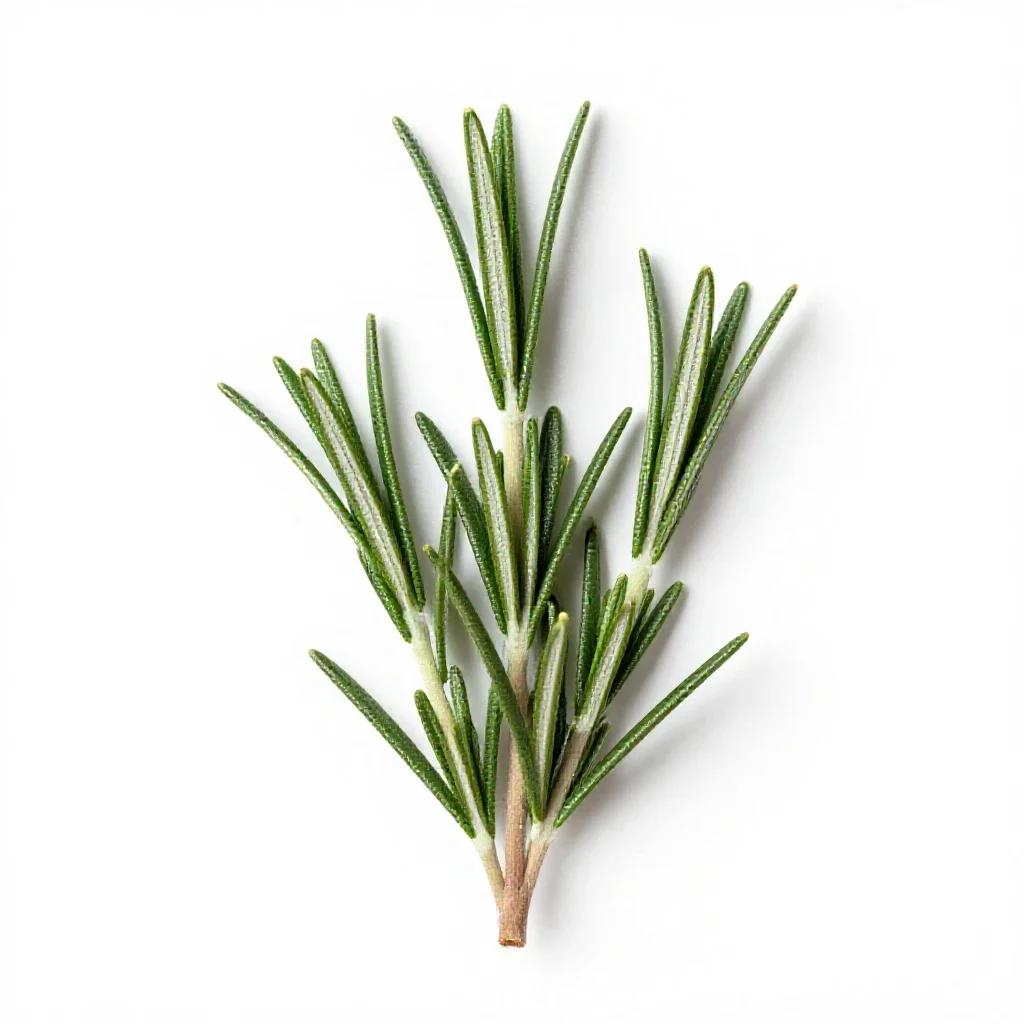 Rosemary sprig isolated on a white background