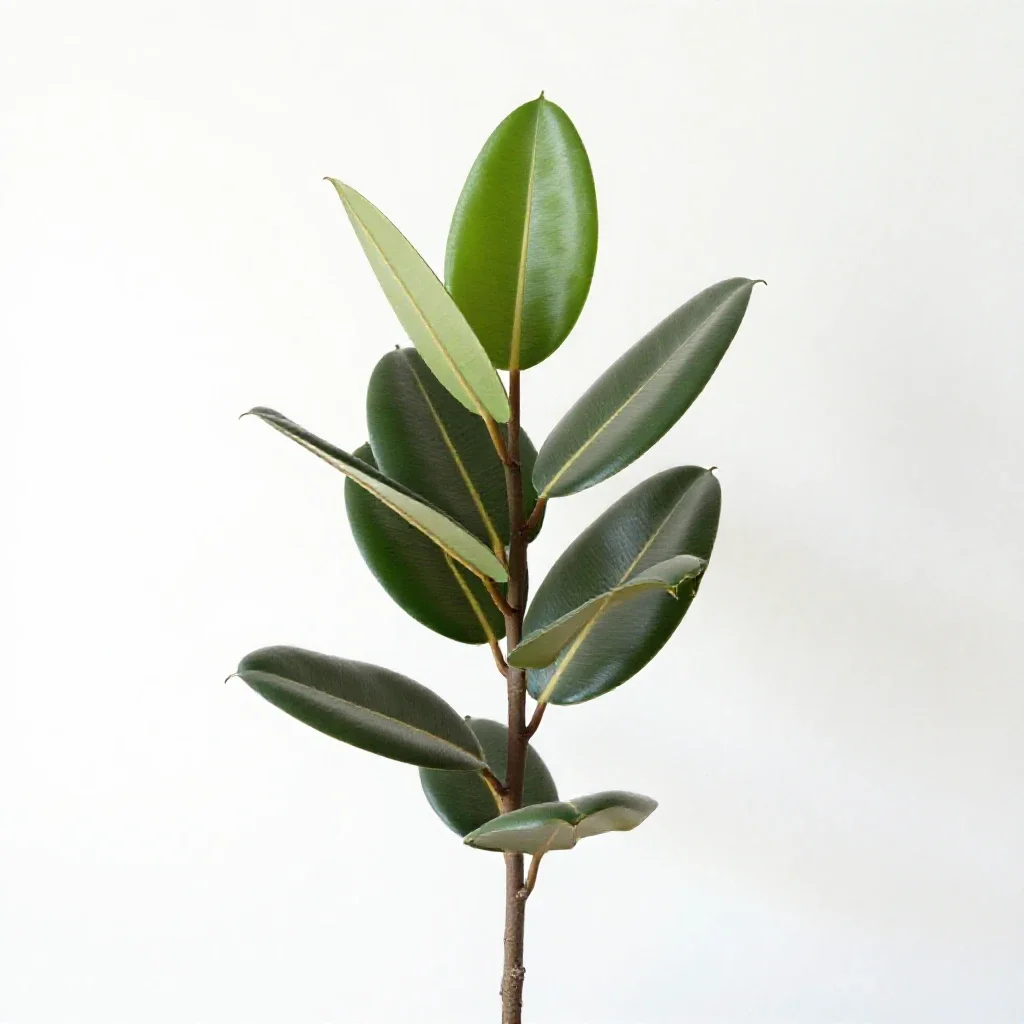 Rubber plant isolated on a white background