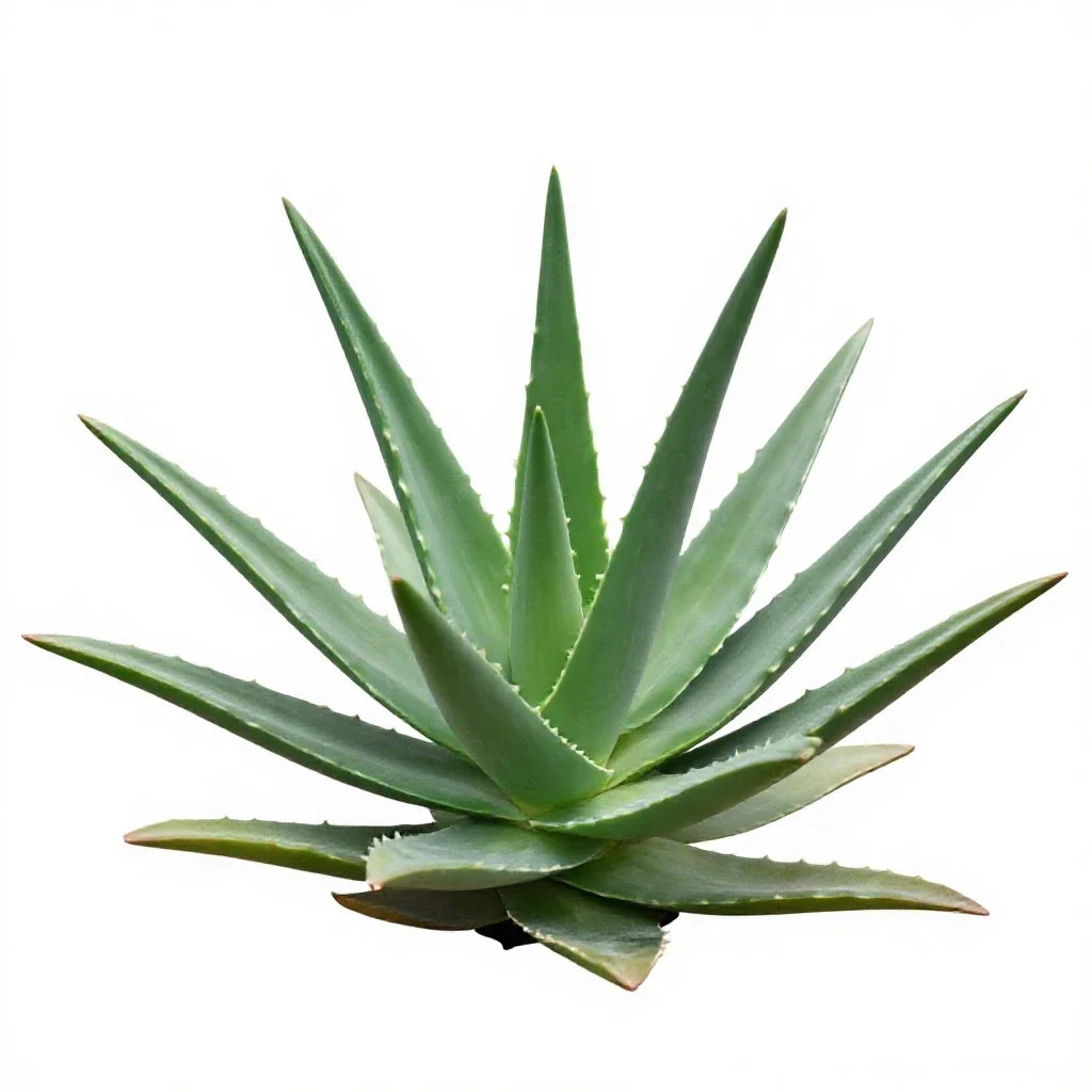 Aloe vera rosette isolated on a white background