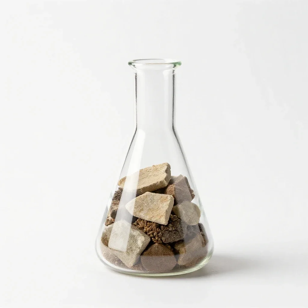Laboratory flask isolated on a white background