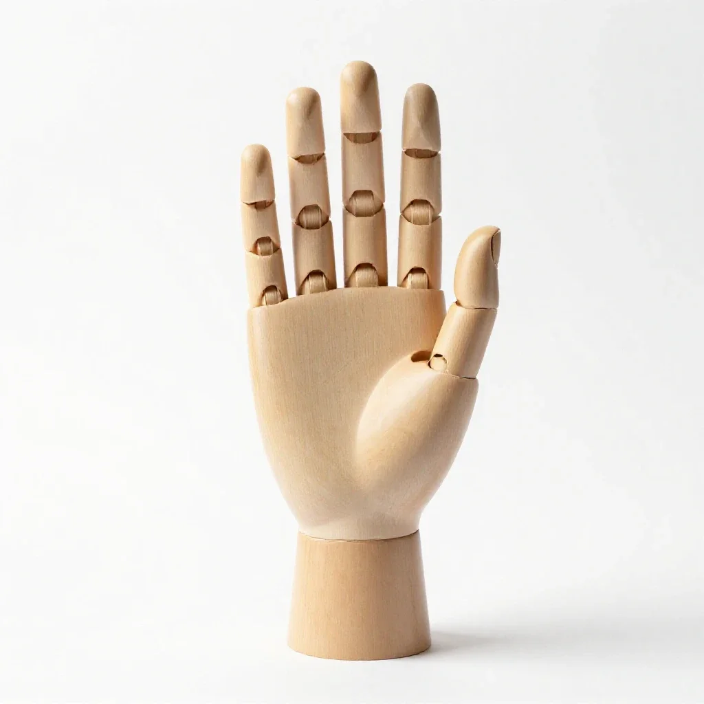 Prosthetic hand isolated on a white background