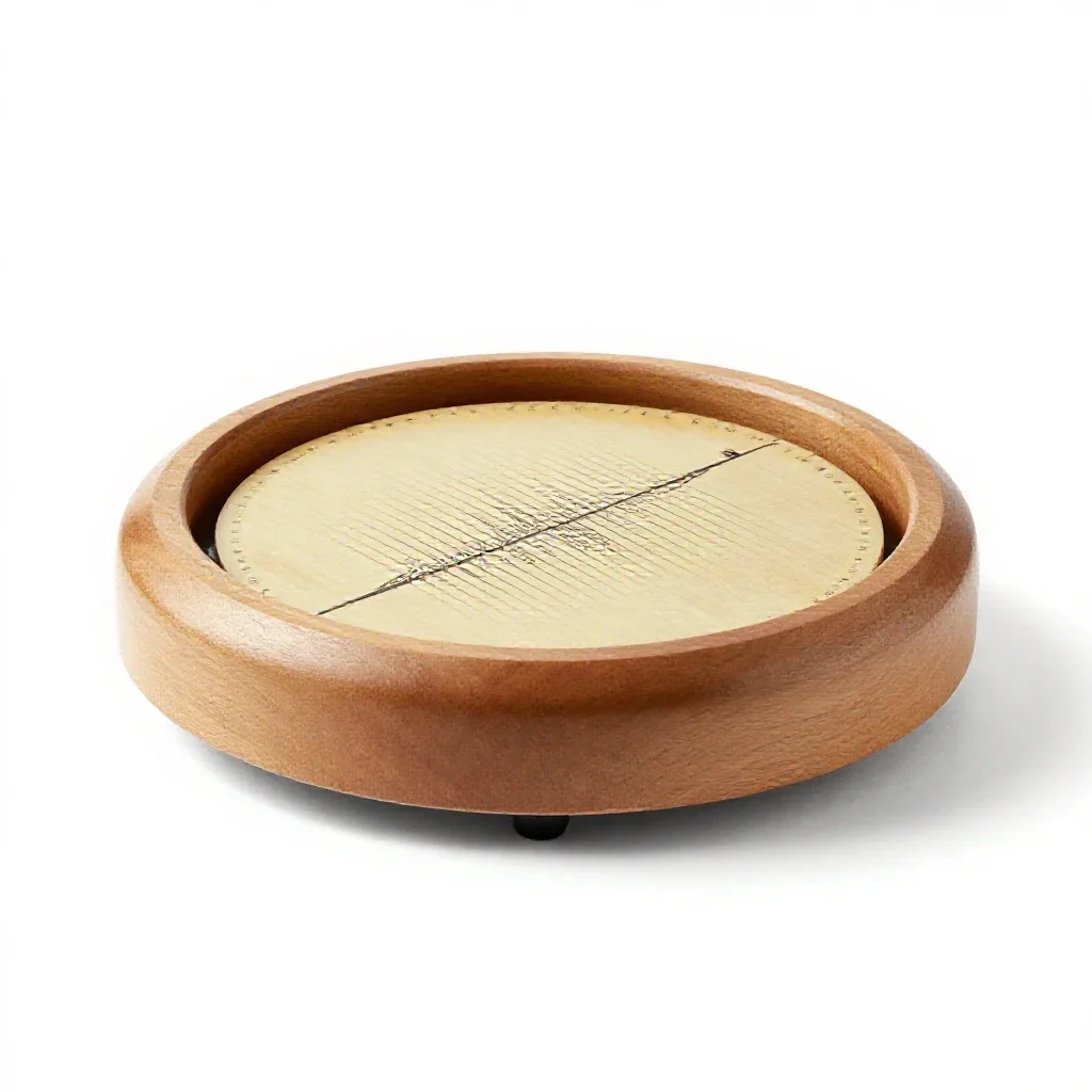 Seismograph drum isolated on a white background