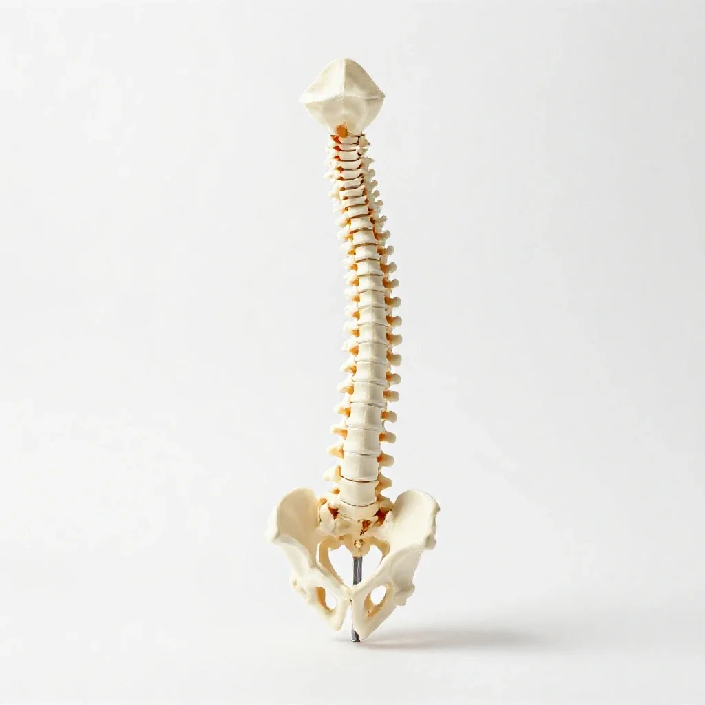 Spine anatomical model isolated on a white background