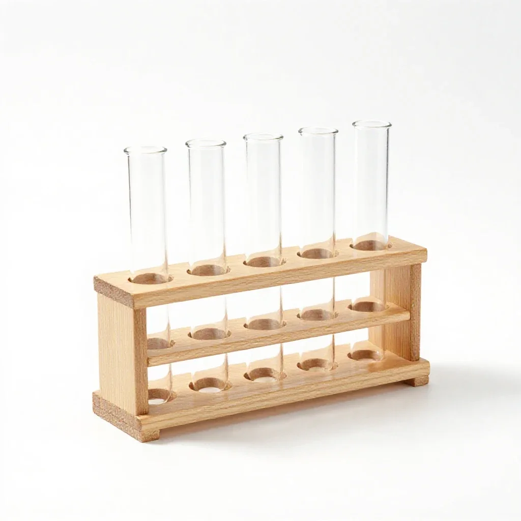 Test tube rack isolated on a white background