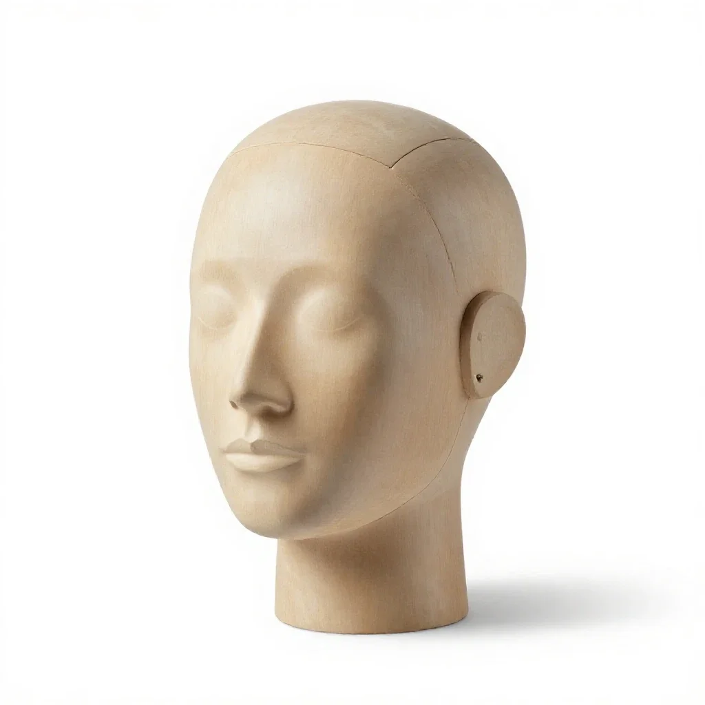Humanoid robot head isolated on a white background