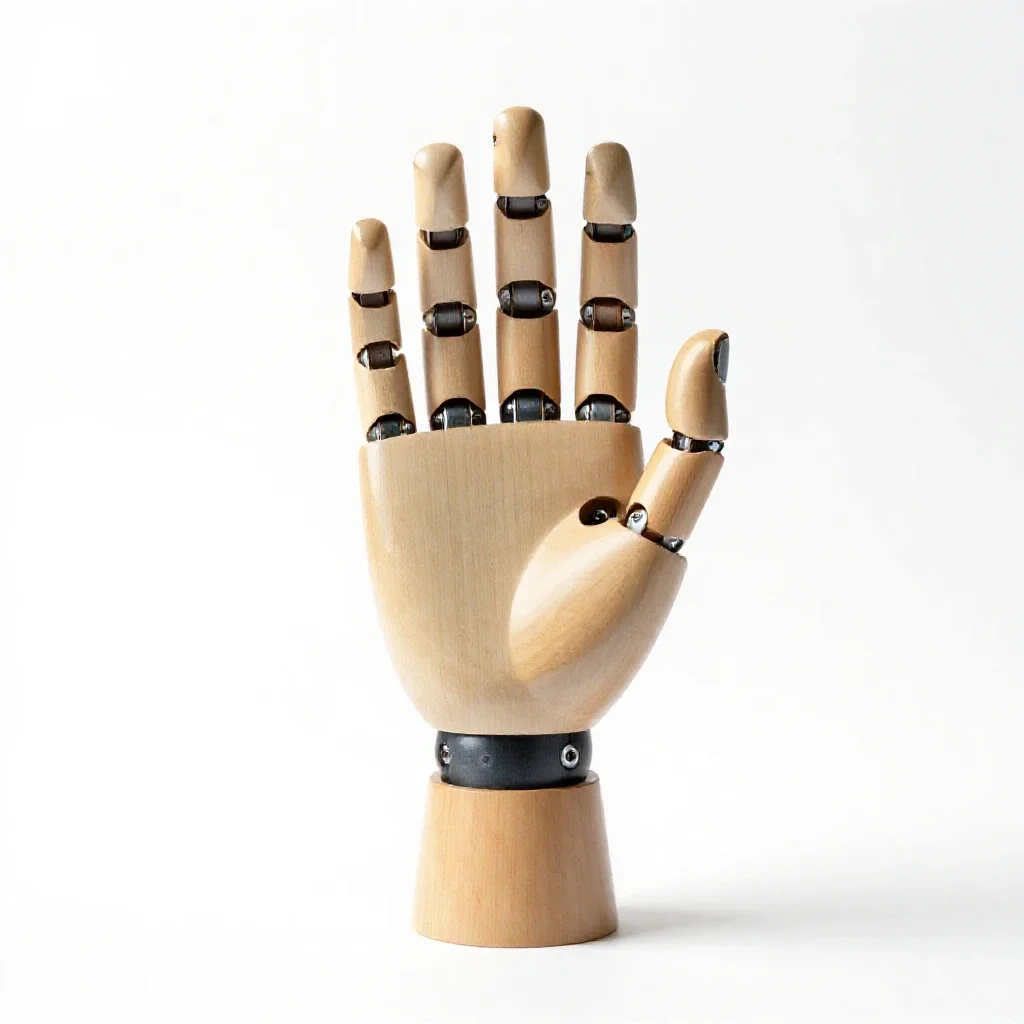 Robotic hand isolated on a white background