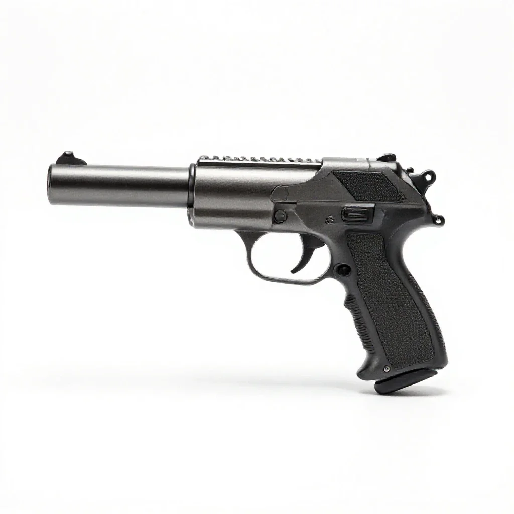 Sidearm blaster isolated on a white background