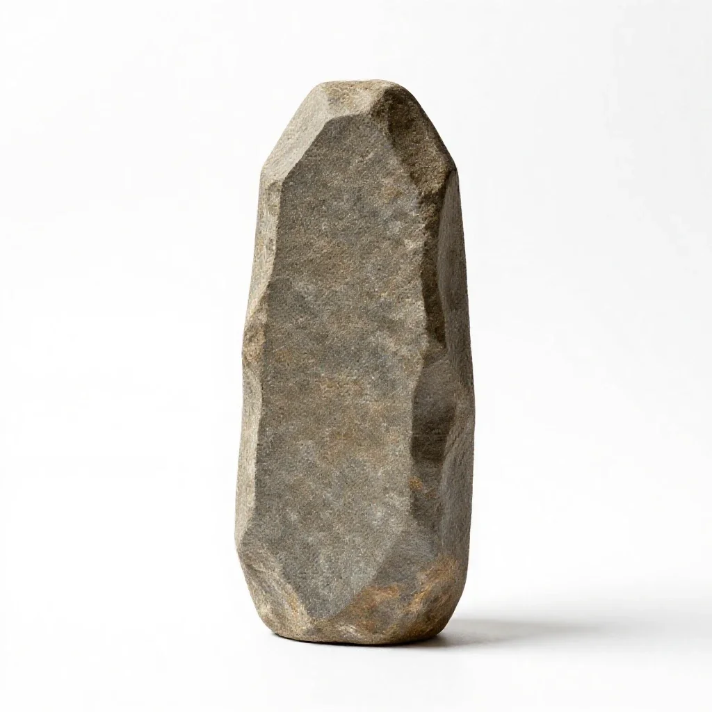 Alien artefact monolith isolated on a white background