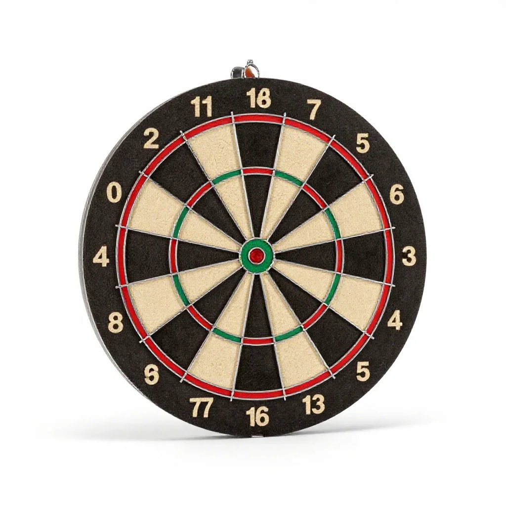 Dart board isolated on a white background