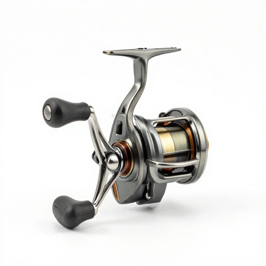 Fishing reel isolated on a white background