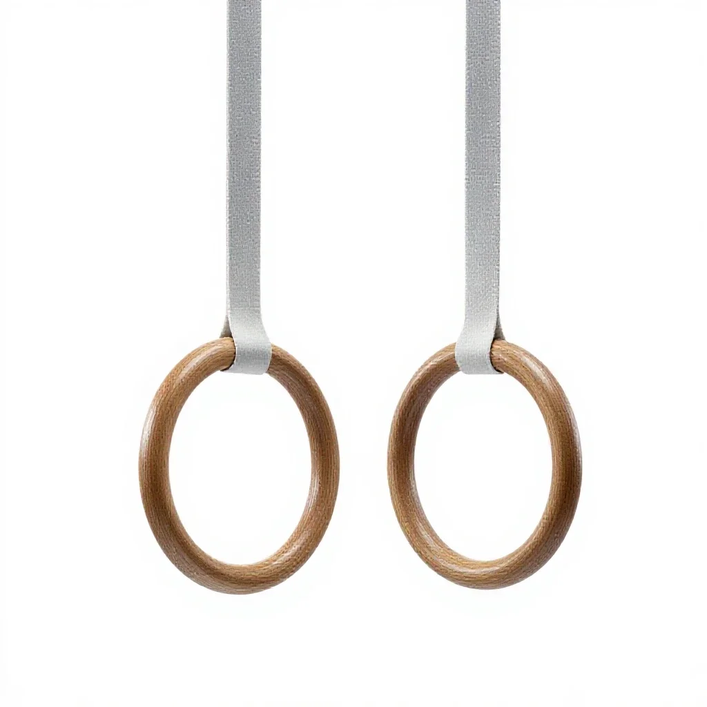 Gymnastic ring pair isolated on a white background