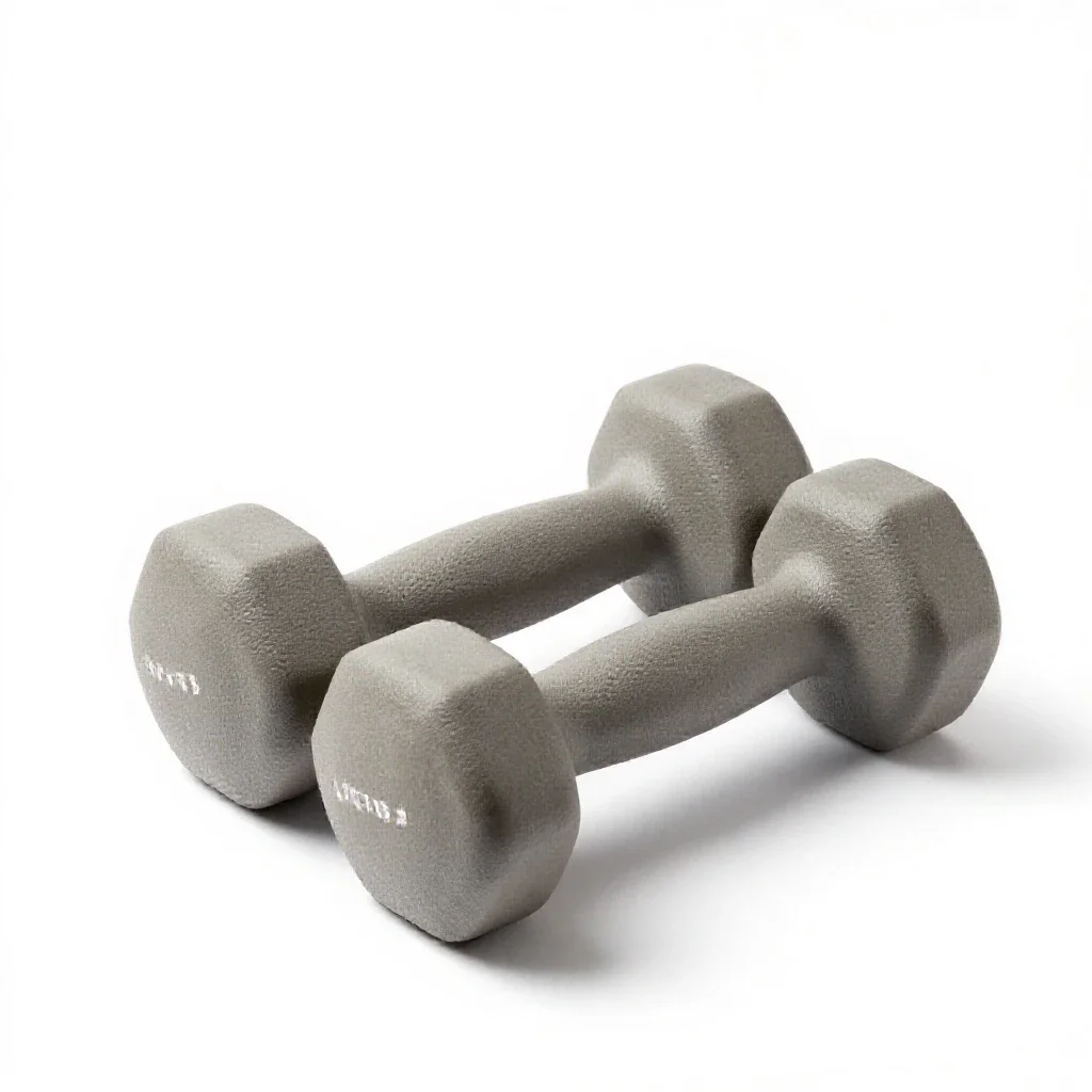 Pair of dumbbells isolated on a white background