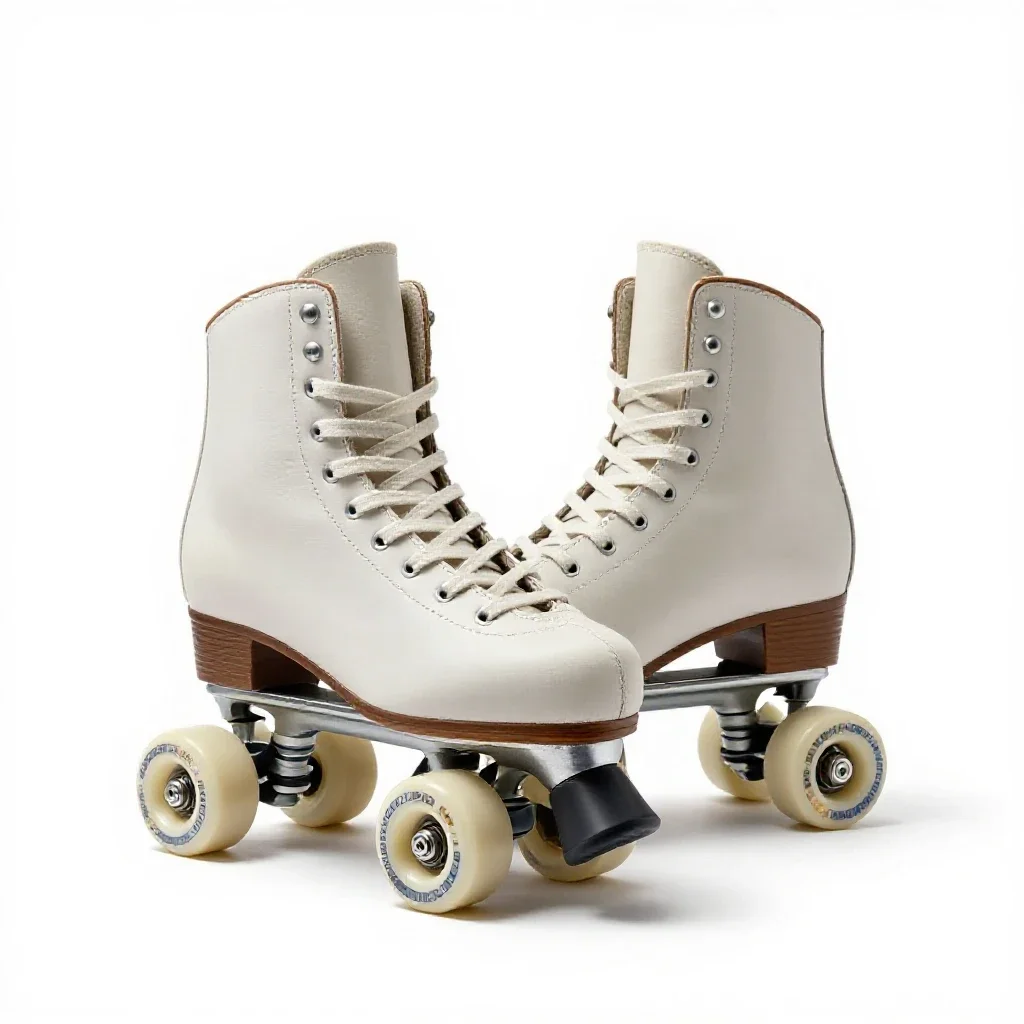 Pair of roller skates isolated on a white background