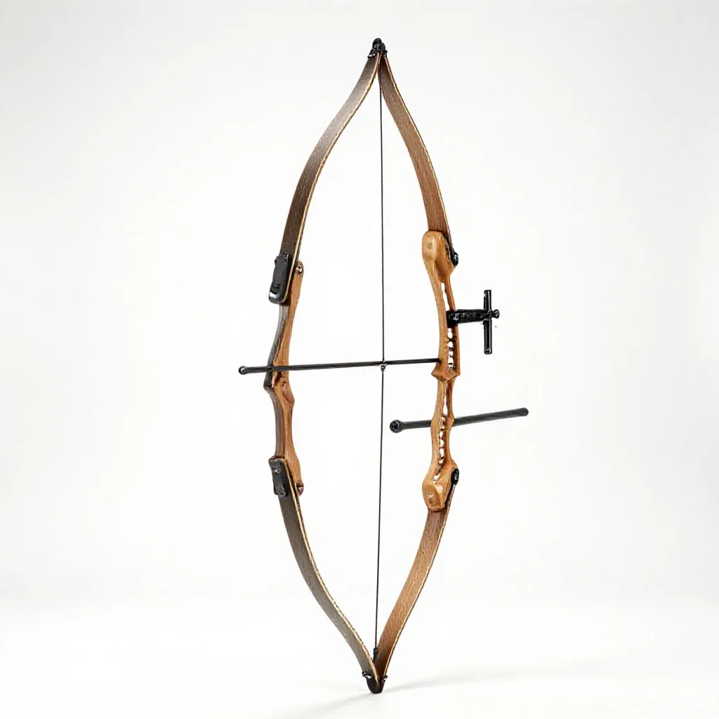 Archery recurve bow isolated on a white background