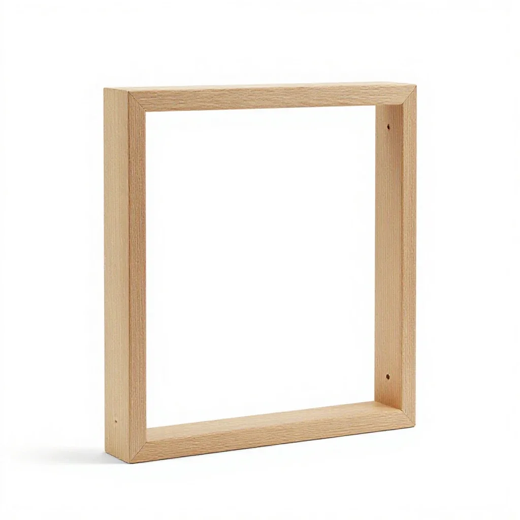 Canvas stretcher frame isolated on a white background