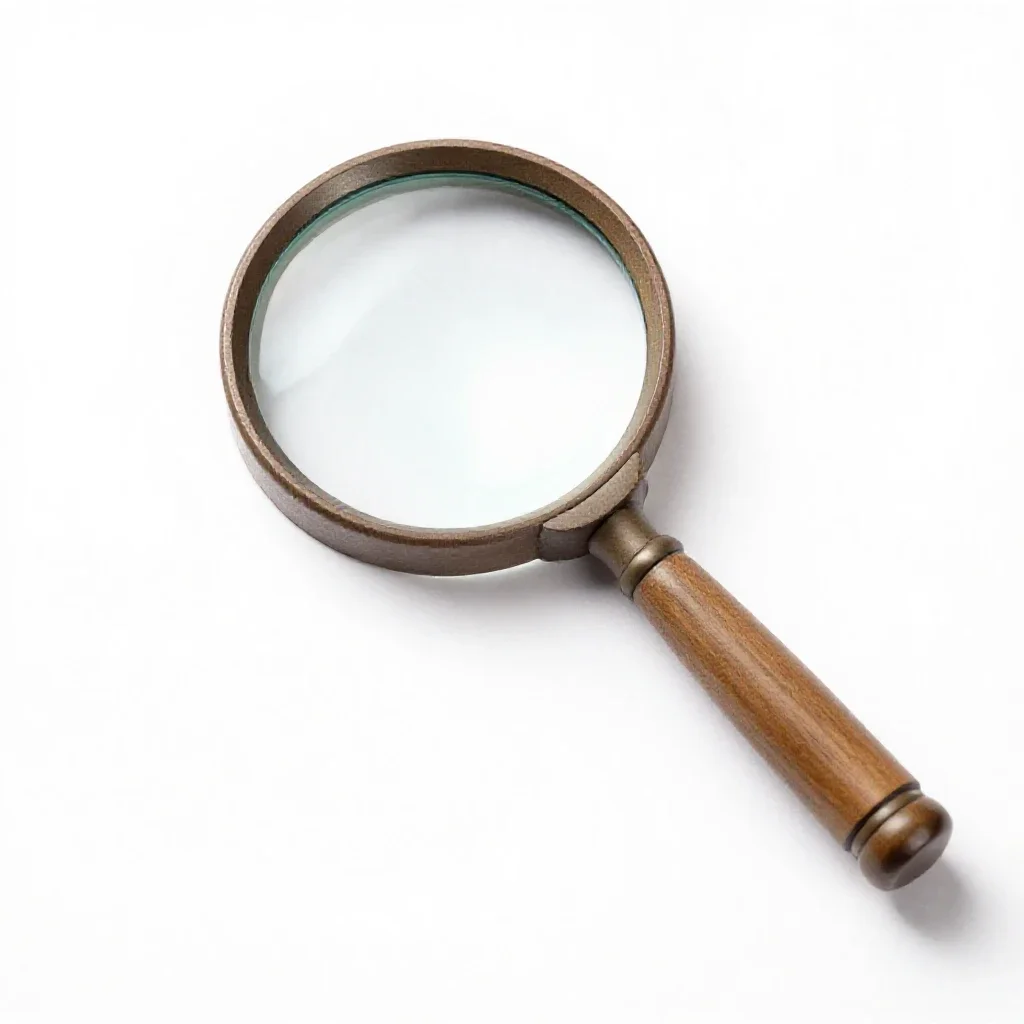 Magnifying glass isolated on a white background