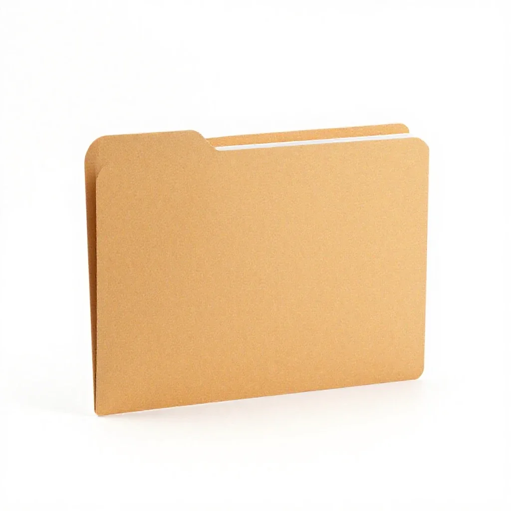 Manila folder isolated on a white background