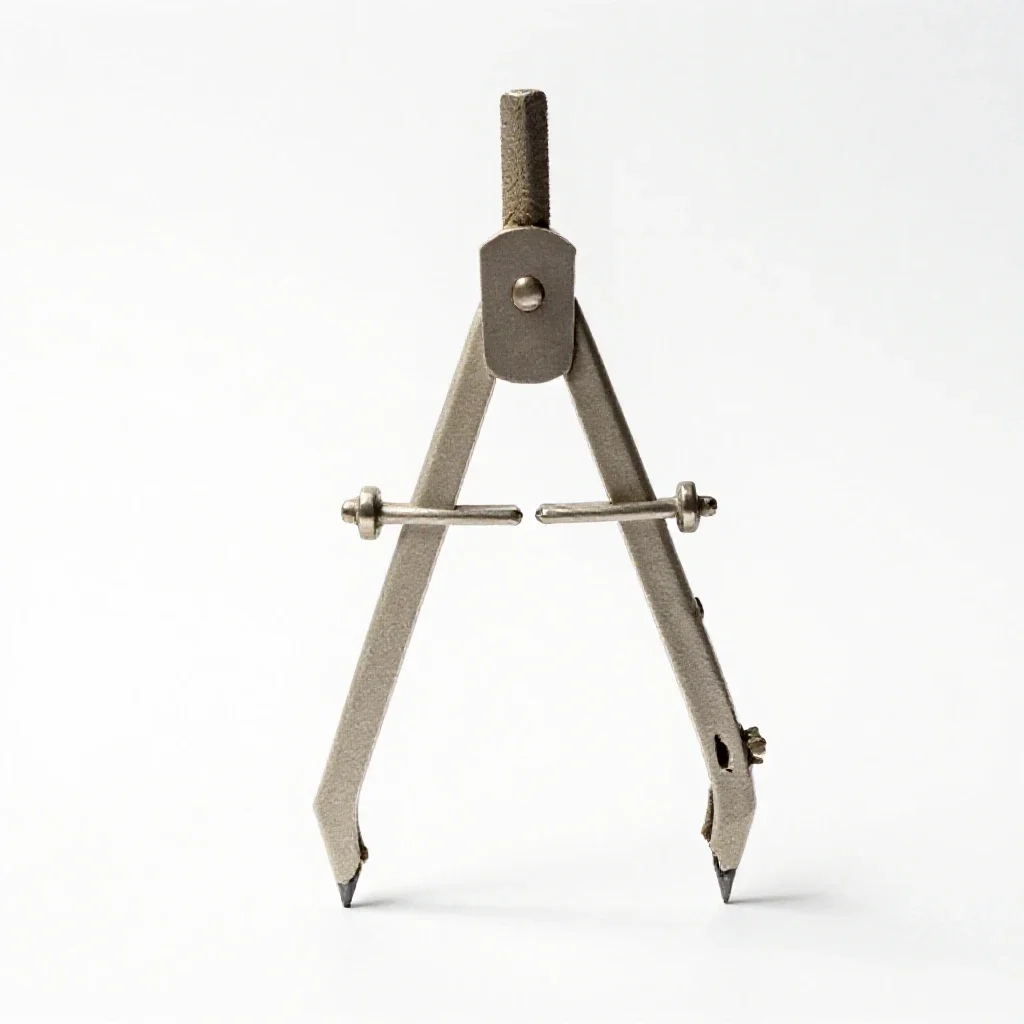 Pair of compasses isolated on a white background
