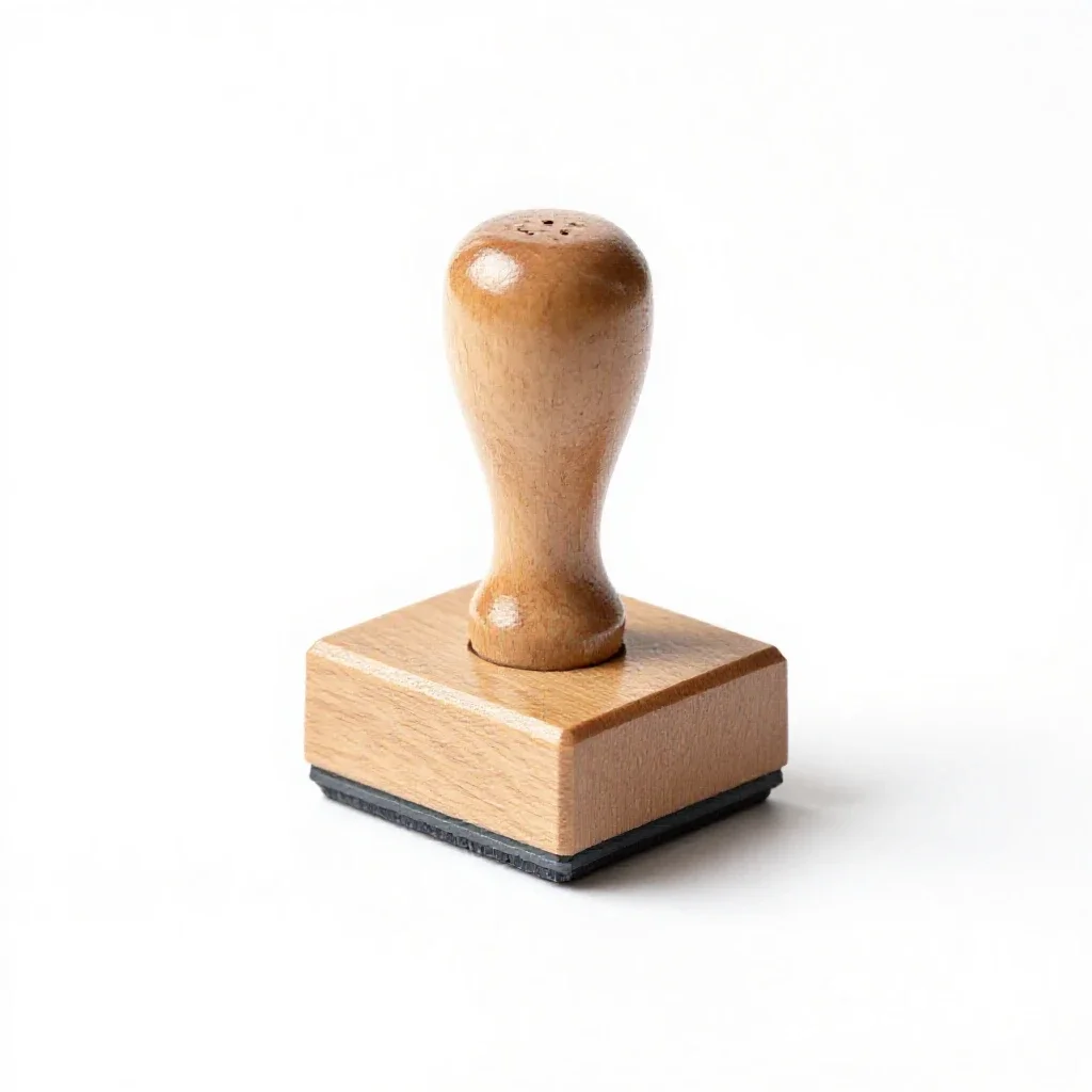 Rubber stamp set isolated on a white background