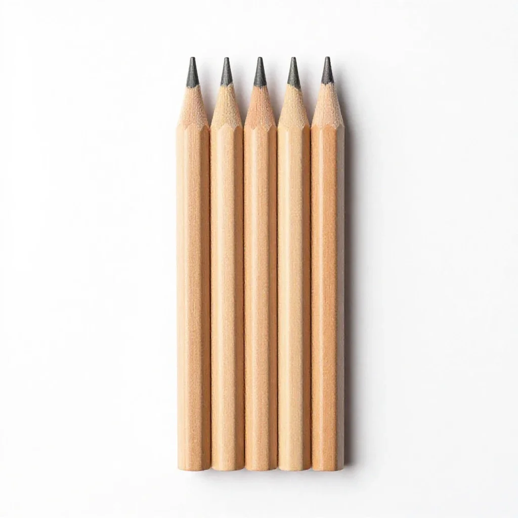 Set of coloured pencils isolated on a white background