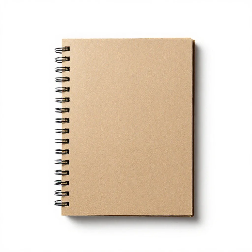 Spiral sketchbook isolated on a white background