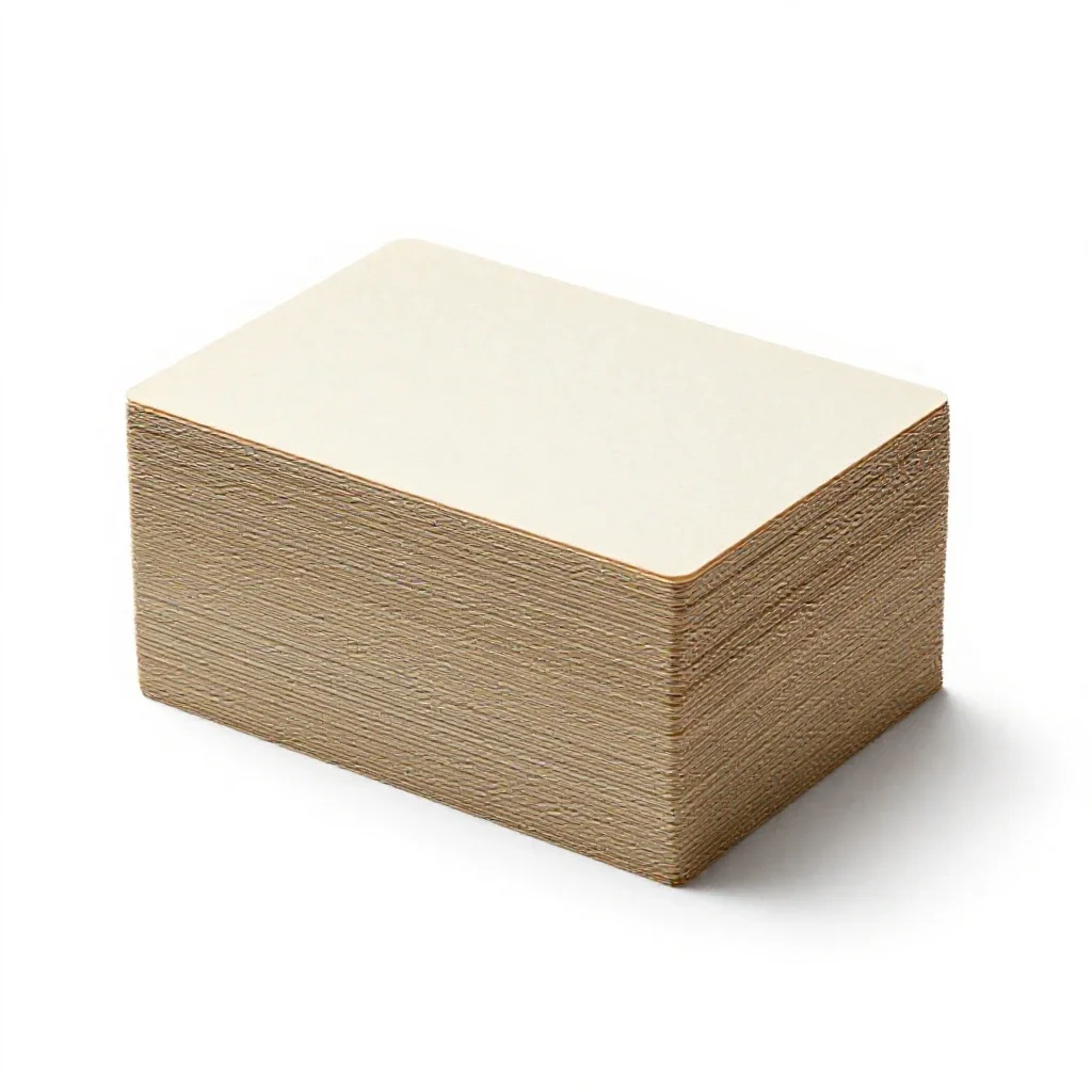 Stack of index cards isolated on a white background