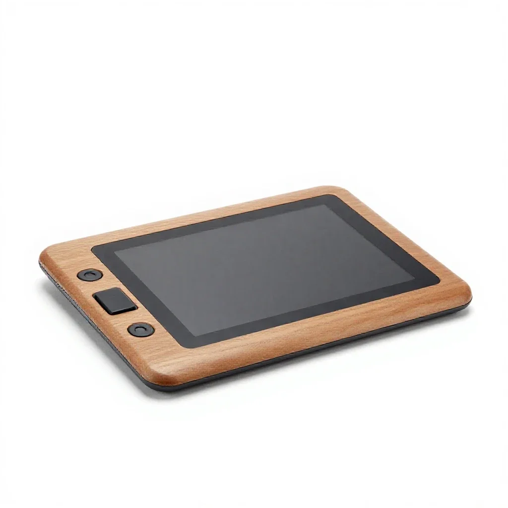 Graphics tablet with a stylus isolated on a white background